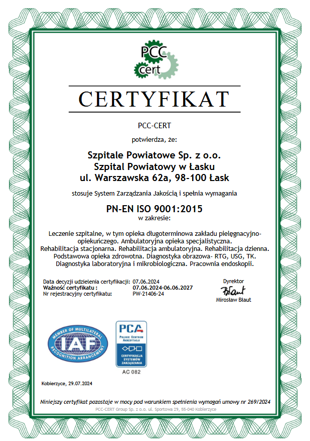 Certyfikat ISO potwierdza jakość naszej pracy