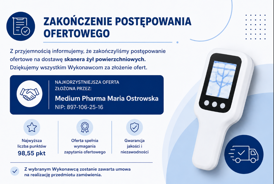 📢 Wynik postępowania – zapytanie ofertowe z dnia 21.04.2026 r.  