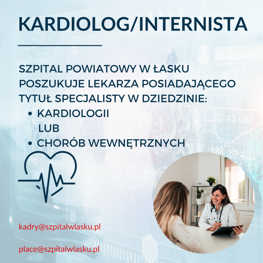 Oferta pracy specjalista kardiolog lub internista