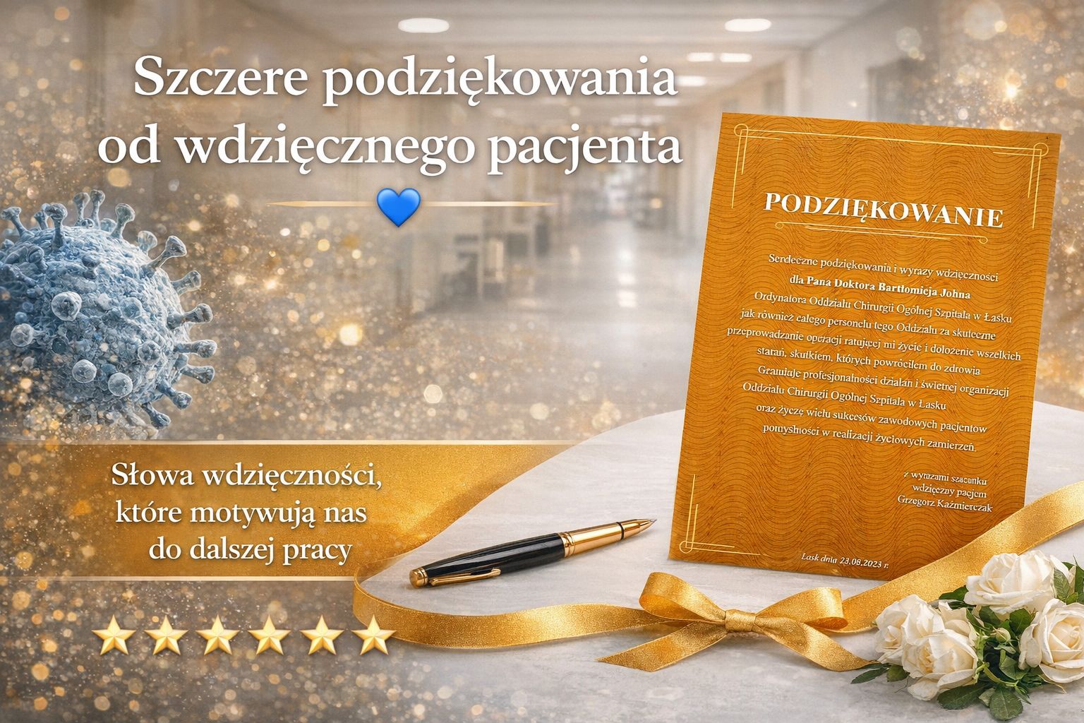 Podziękowania dla szpitala w Łasku